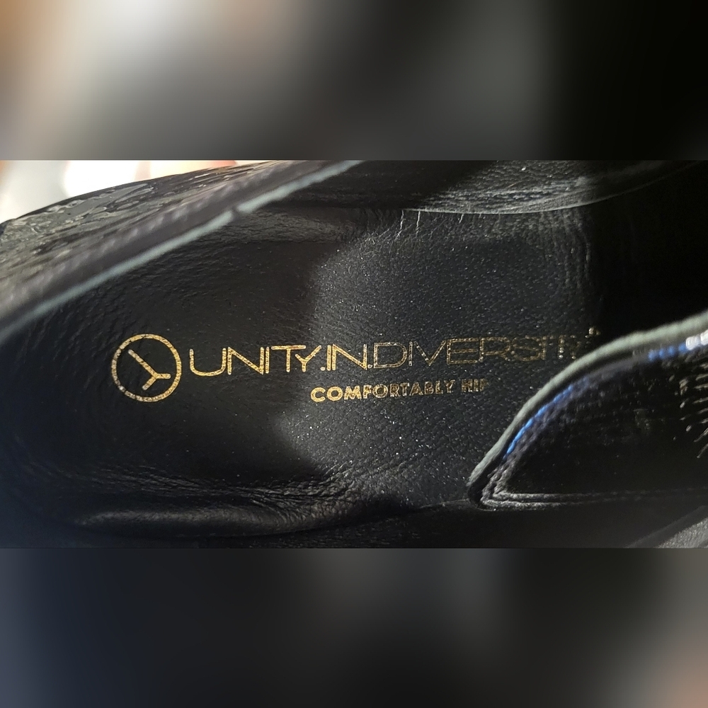 Unity In Diversity Slip On Black Shoes Size 38 (U… - image 6
